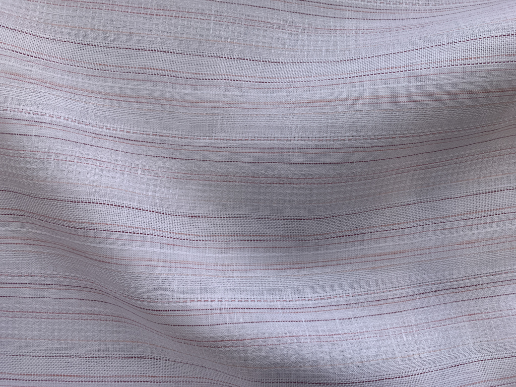 Yarn Dyed Linen Stripe White/Peach Stonemountain & Daughter Fabrics