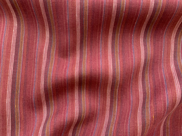 Yarn Dyed Linen - Stripe - White/Peach