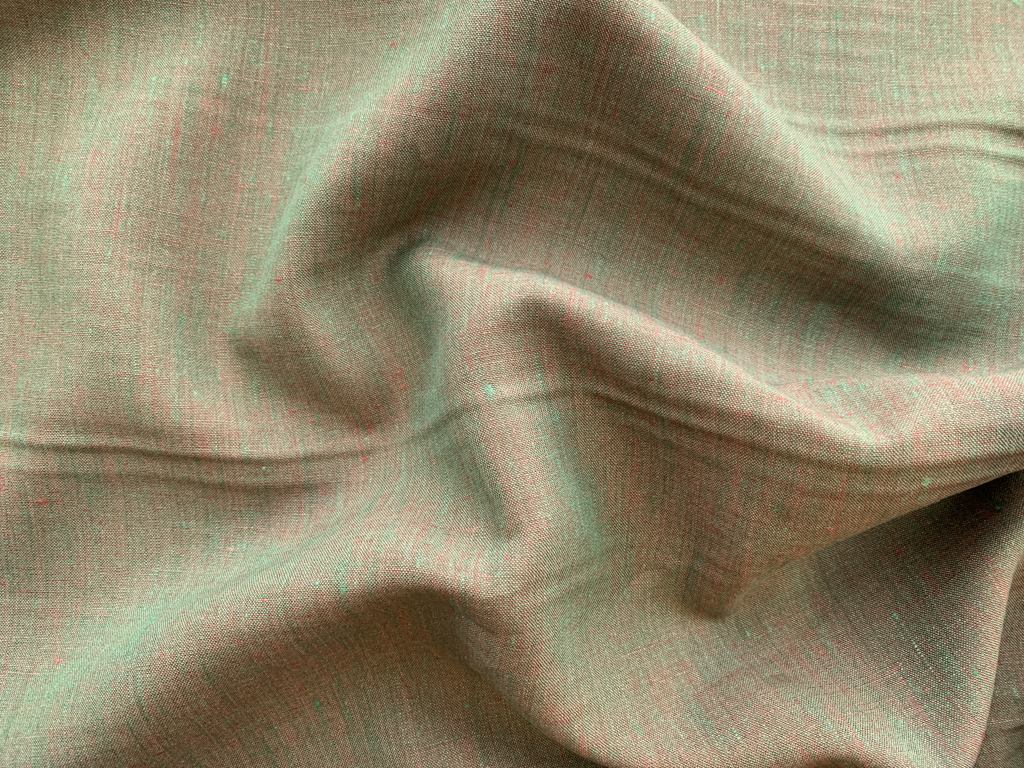 Yarn Dyed Linen TwoTone Olive Stonemountain & Daughter Fabrics