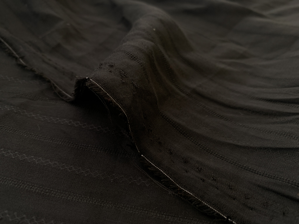 Amour Vert - Textured Stripe Tencel - Black - Stonemountain & Daughter ...