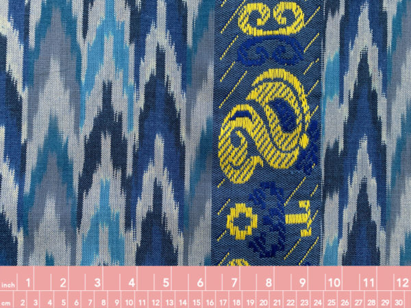 Cotton Ikat w/ Jacquard Stripe - Swan