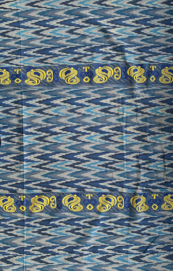 Cotton Ikat w/ Jacquard Stripe - Swan