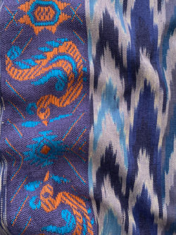 Cotton Ikat w/ Jacquard Stripe - Swan