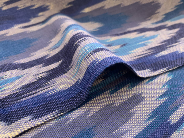 Cotton Ikat w/ Jacquard Stripe - Swan