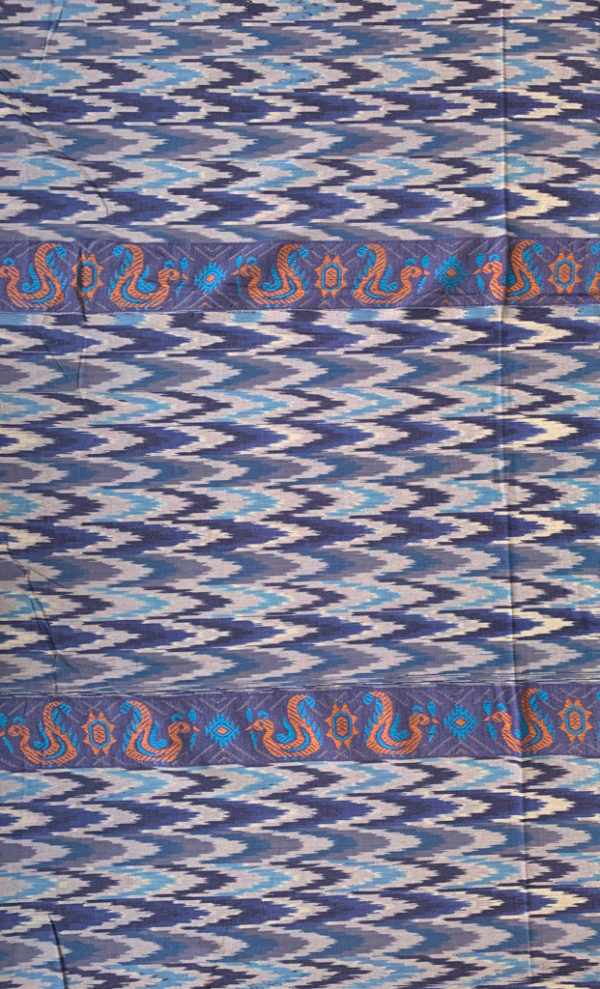 Cotton Ikat w/ Jacquard Stripe - Swan