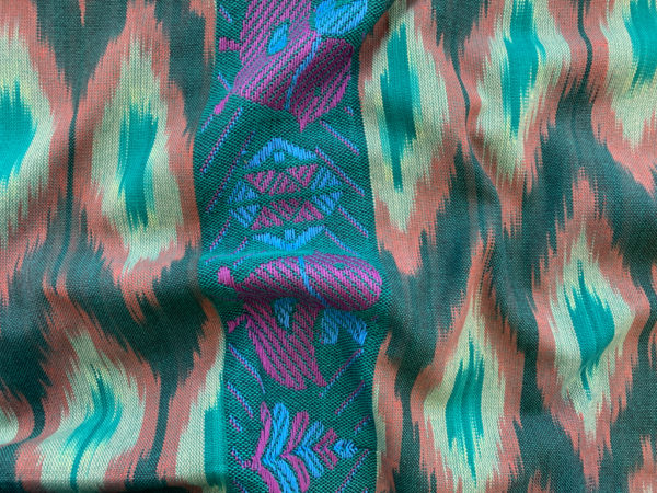 Cotton Ikat w/ Jacquard Stripe - Swan