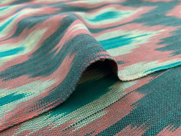 Cotton Ikat w/ Jacquard Stripe - Swan