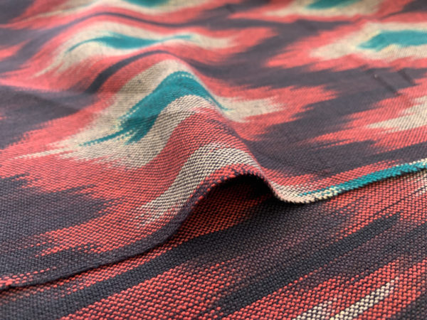 Cotton Ikat w/ Jacquard Stripe - Swan