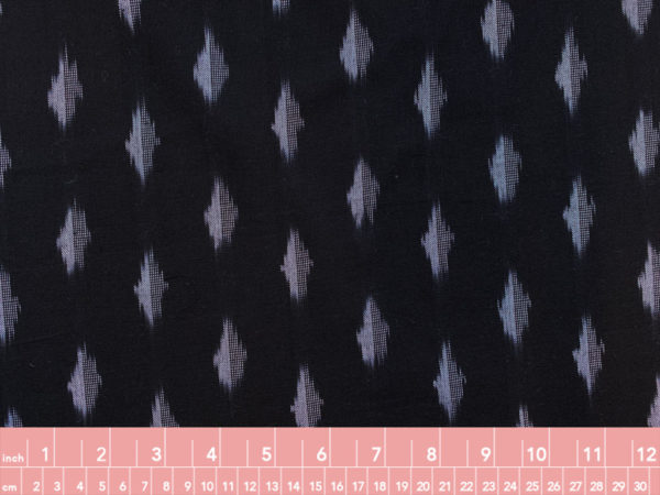 Handwoven Cotton Ikat - Scarecrow - Black/White