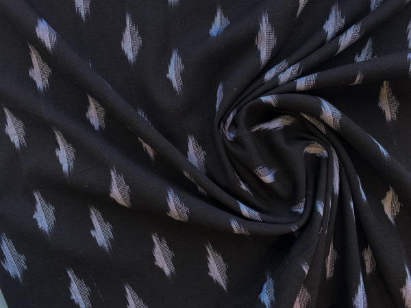 Handwoven Cotton Ikat - Scarecrow - Black/White