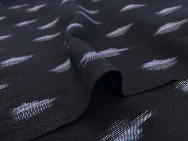 Handwoven Cotton Ikat - Scarecrow - Black/White