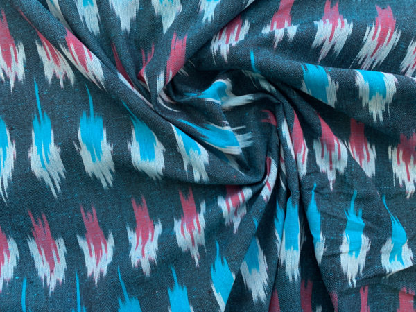 Handwoven Cotton Ikat - Ellipse - Blue/Red - Stonemountain & Daughter ...