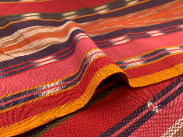 Handwoven Cotton Ikat - Stars - Maroon