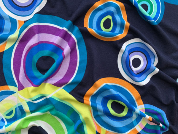Designer Deadstock - Italian Rayon Knit - Cubist Collage