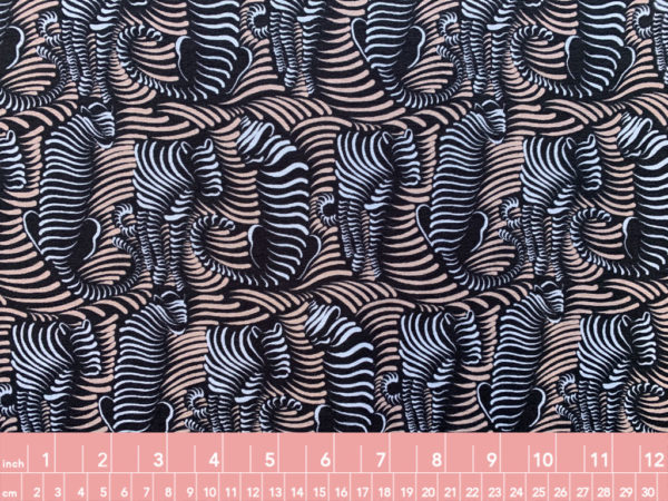 Designer Deadstock - Italian Rayon Knit - Zebra Squiggle