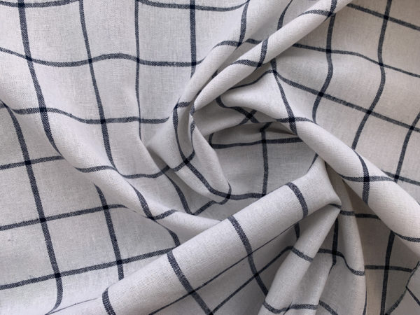 Designer Deadstock - Yarn Dyed Linen Slub - Barcode