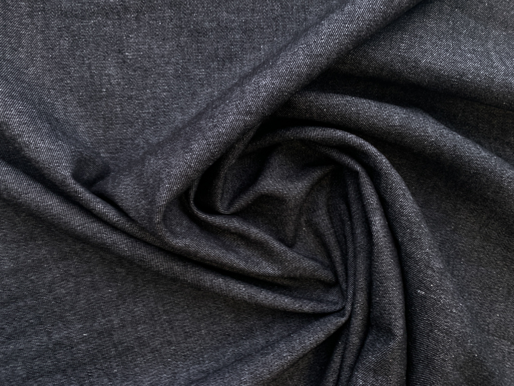 Cotton Denim - Heathered Black - Stonemountain & Daughter Fabrics