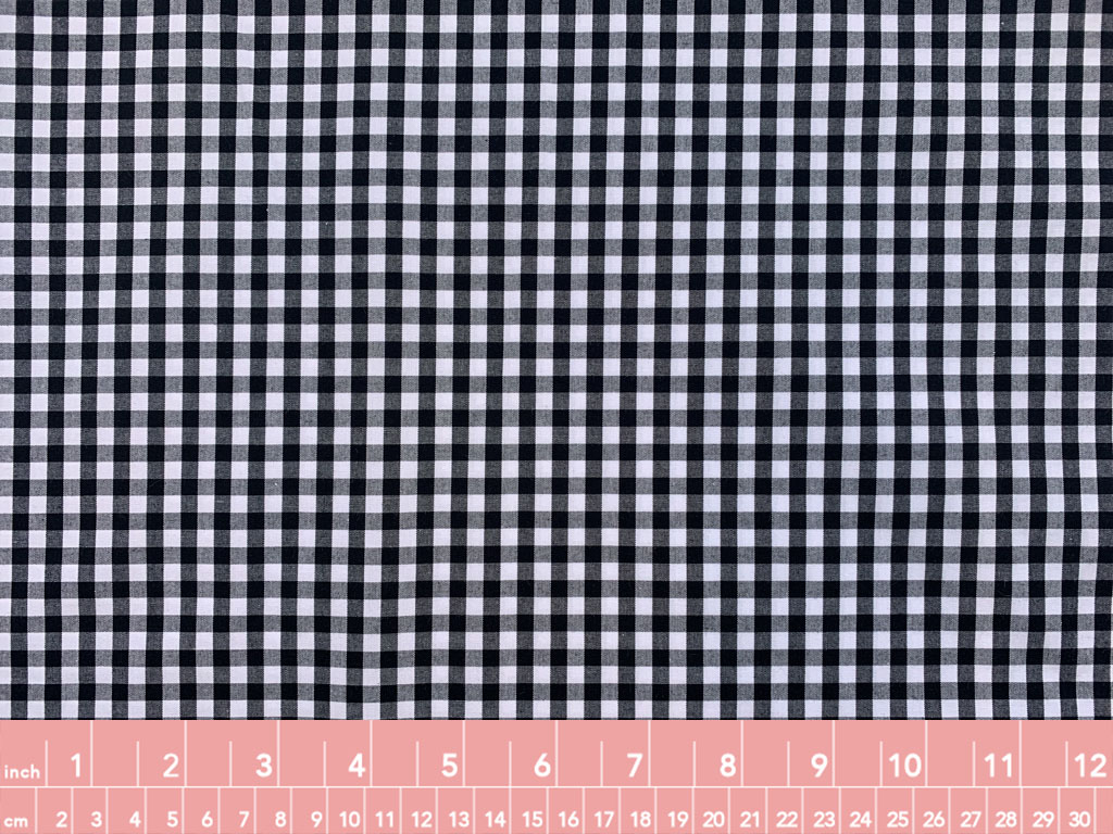 Cotton Yarn Dyed Shirting Gingham Black Stonemountain & Daughter