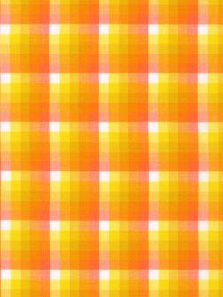 Kitchen Window Wovens - Yarn Dyed Cotton - Pixel Grid Plaid - Orangeade