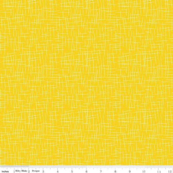 Quilting Cotton - Large Hashtag - Yellow