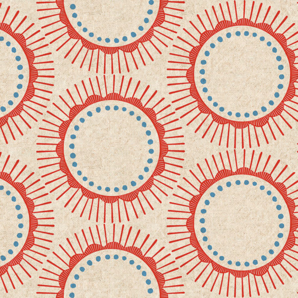 Cotton/Linen Canvas - Kibori - Tara - Red