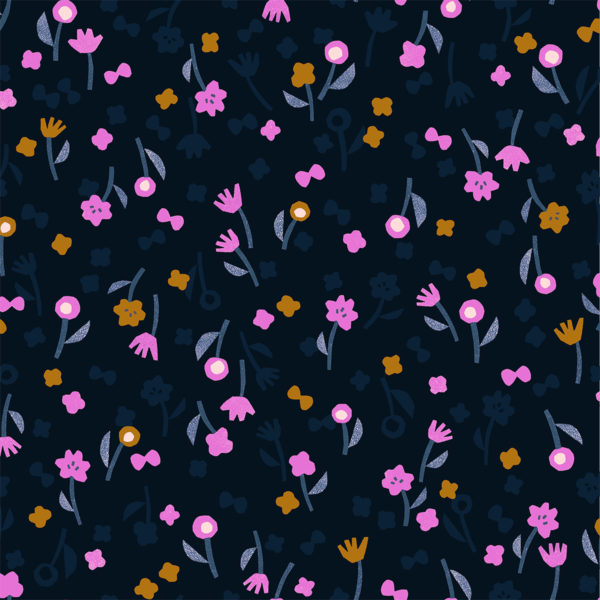 Rayon Challis –Neko and Tori – Flower Picking – Night