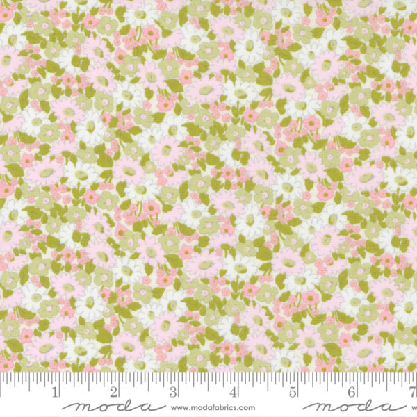 Quilting Cotton - Grace - Retro Floral - Willow