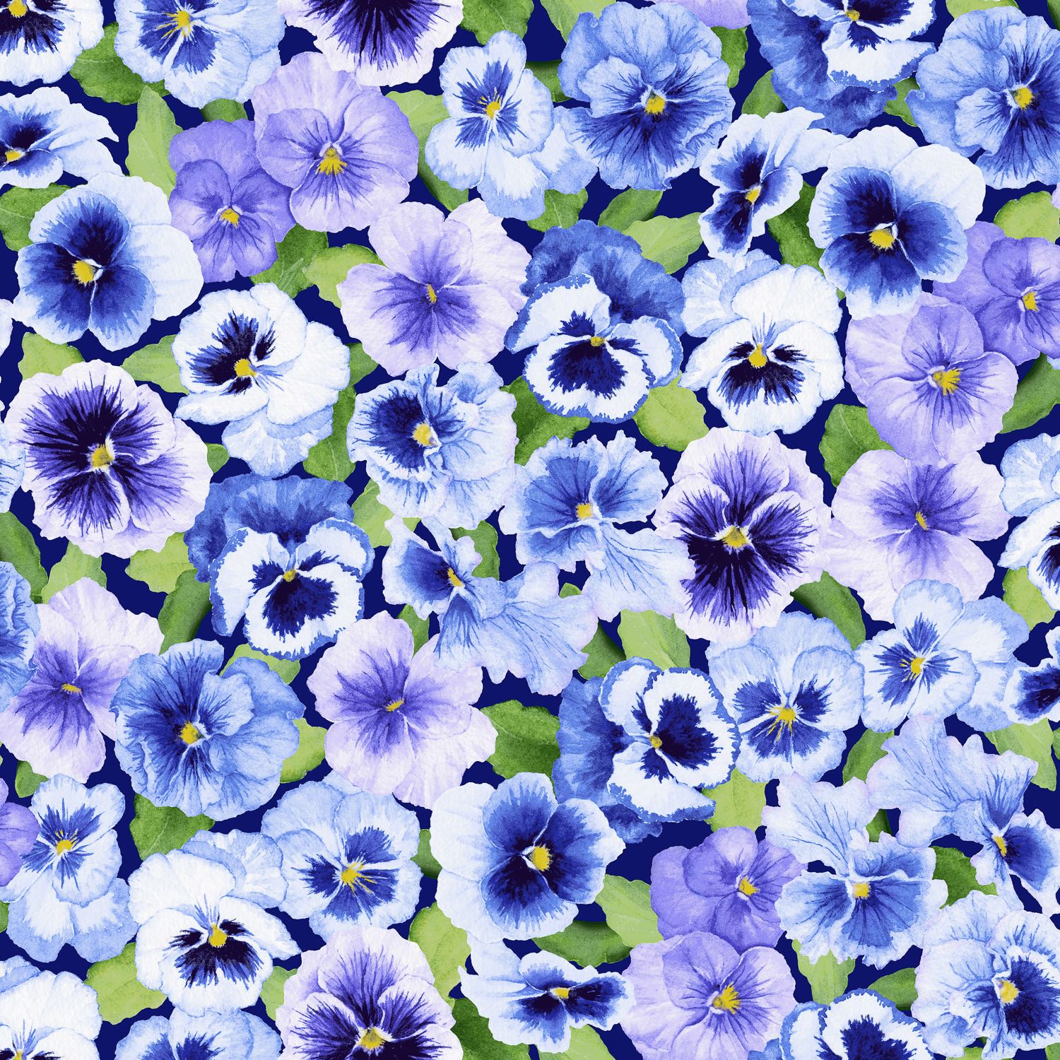 Quilting Cotton Brookview Pansy Purple Stonemountain & Daughter