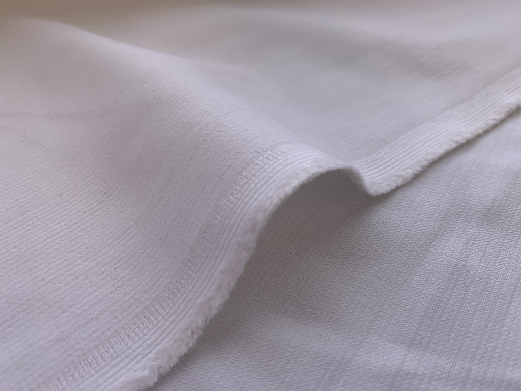 21 Wale Cotton/Spandex Corduroy - White - Stonemountain & Daughter Fabrics