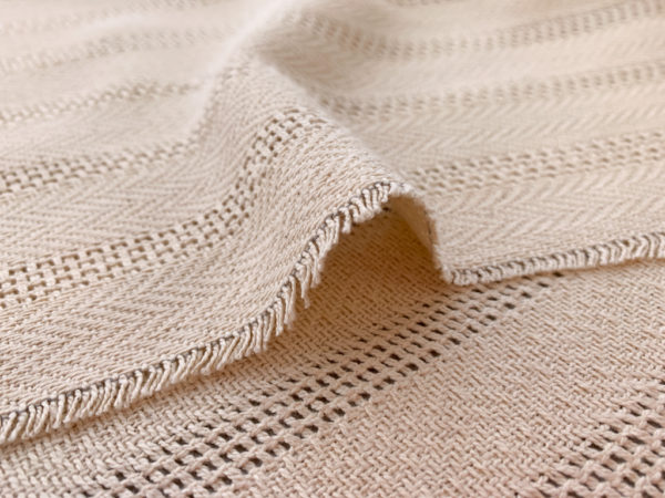 Cotton Dobby Stripe - Natural