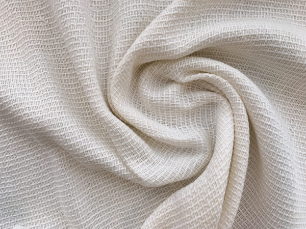 Textured Cotton Dobby - White