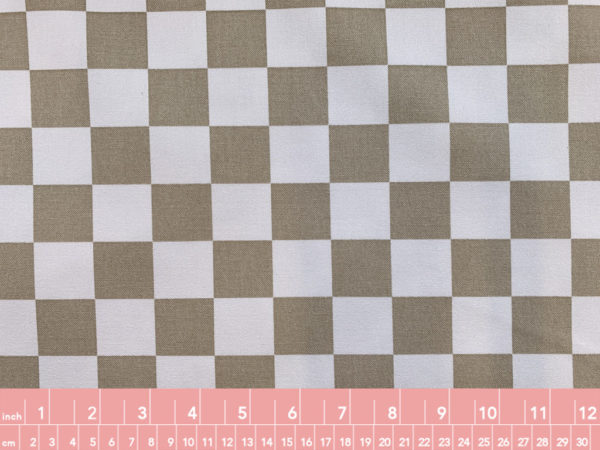 Sevenberry - Cotton Canvas - Checkerboard - Tan/White