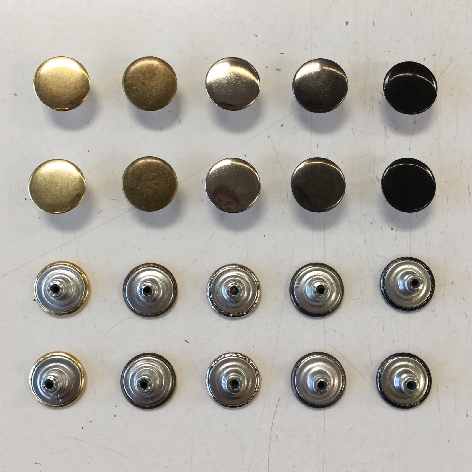 JB229-20mm Black oxide With 8 Stars - Jean (Tack) Buttons and Including  with Ridges Pin (100 pcs of each)