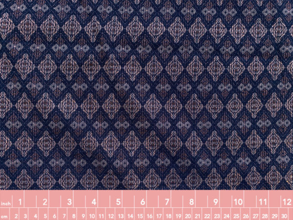 Metallic Indian Cotton Jacquard - Copper/Indigo