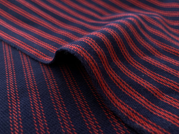 Yarn Dyed Cotton Twill - Red Stripe