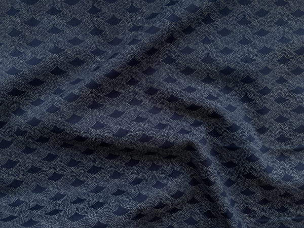 Japanese Textured Cotton - Indigo Traditional - Hotatekai