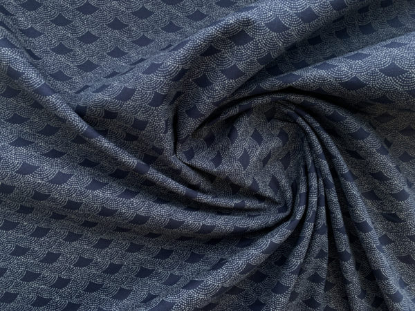 Japanese Textured Cotton - Indigo Traditional - Hotatekai