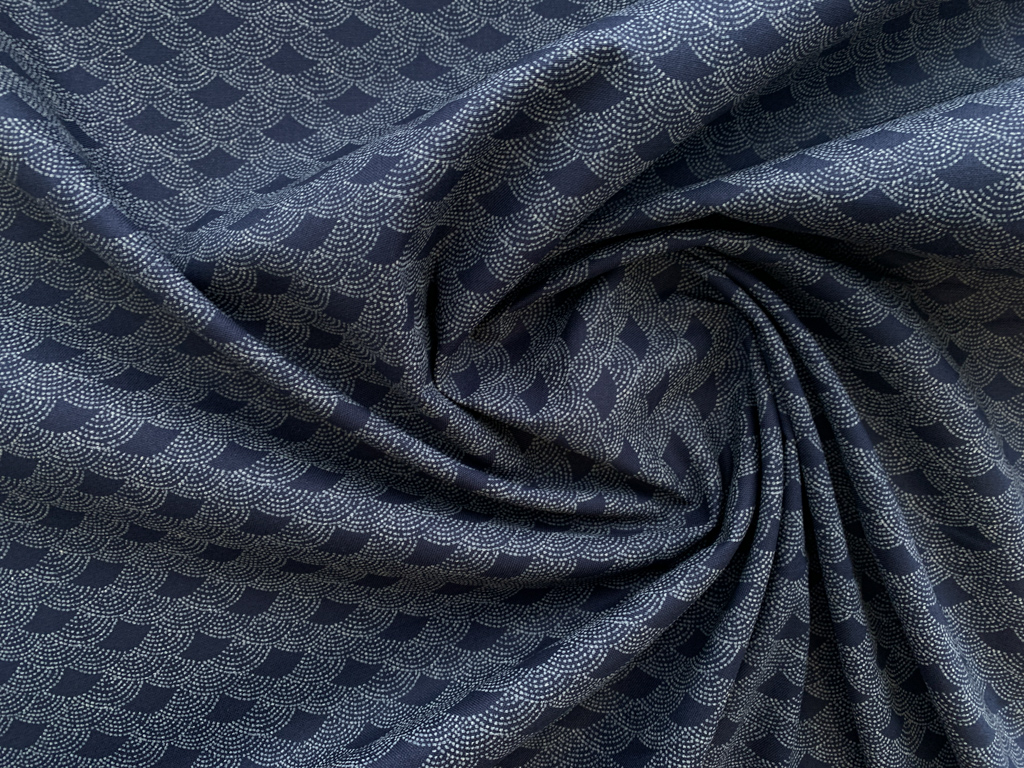 Japanese Textured Cotton - Indigo Traditional - Hotatekai ...