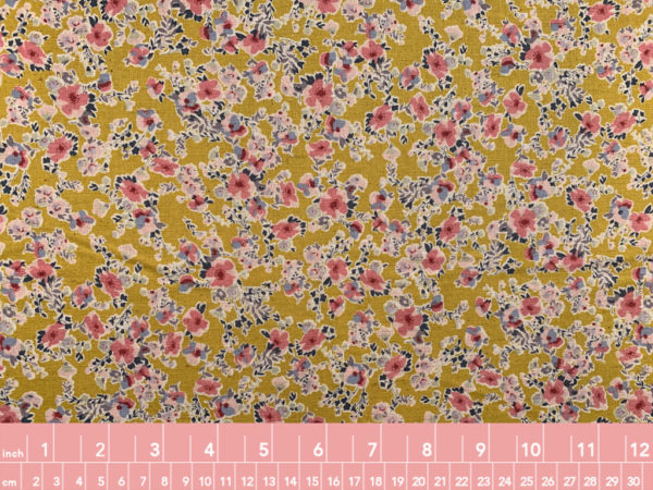 Japanese Cotton/Linen Sheeting - Tiny Floral - Purple