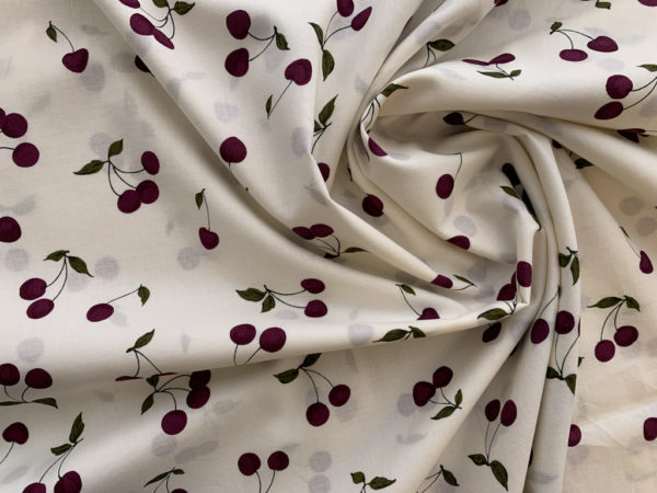 Japanese Organic Cotton Lawn - Floral - Red