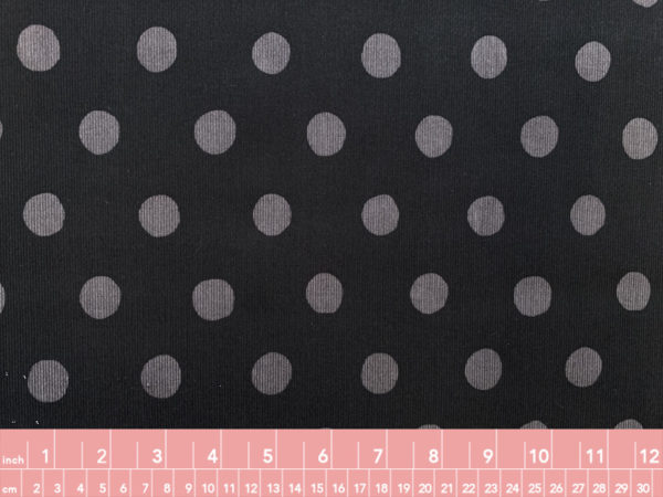 Japanese Cotton Corduroy - Polka Dot - Black