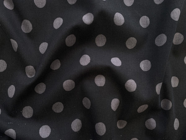 Japanese Cotton Corduroy - Polka Dot - Black