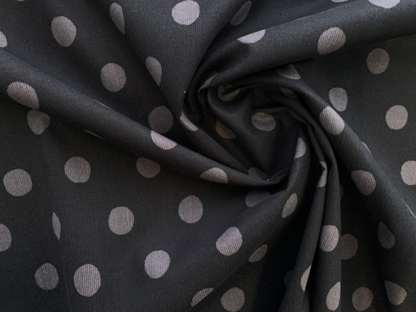 Japanese Cotton Corduroy - Polka Dot - Black