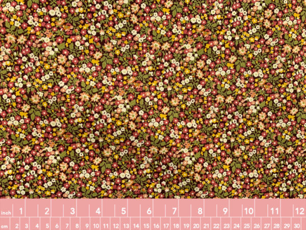 Japanese Cotton Corduroy - Tiny Floral - Harvest