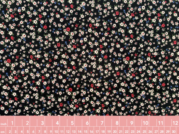 Japanese Cotton Corduroy - Tiny Floral - Nightfall