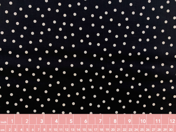 Japanese Rayon/Cotton Lawn - Scattered Polka Dots - Black