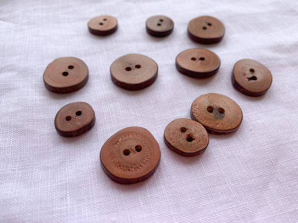 Wood Slice Button - Natural Brown