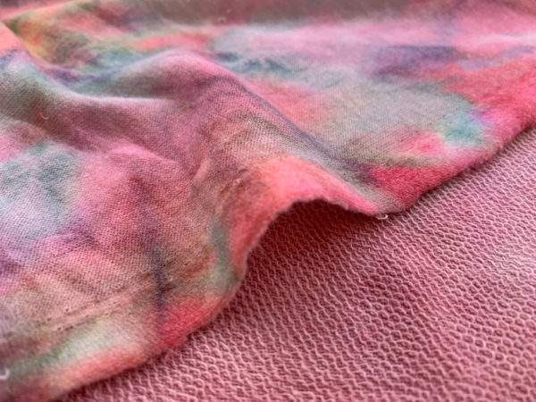 Lili Poly/Rayon Fleece - Tie Dye - Fuchsia