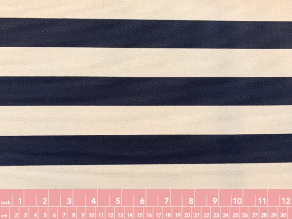 Sevenberry - Cotton Canvas - Horizontal Stripe - Navy