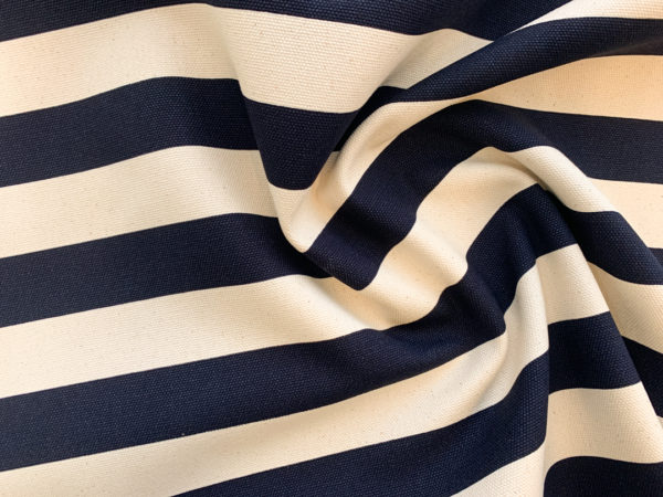 Sevenberry - Cotton Canvas - Horizontal Stripe - Navy